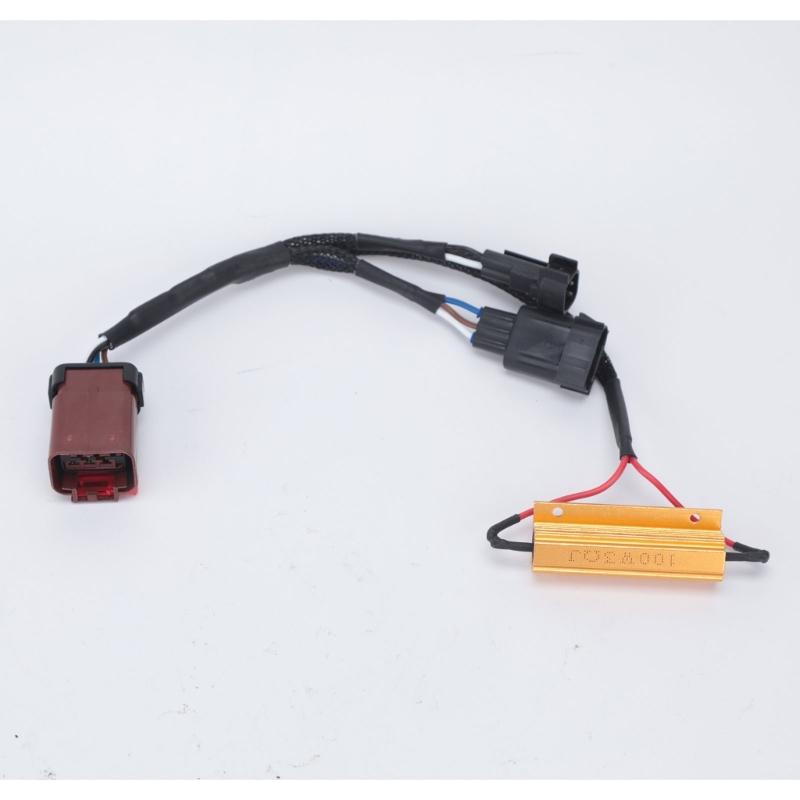 LED Tail Light Wiring Adapter for 2009-2018 1500 2500 3500 with Attached End Fittings and Two Finned Modules, Built to Link Existing Halogen Tail
