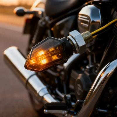 5-LED Mini Motorcycle Turn Signals Universal Small Waterproof LED Blinkers Indicators for  Racer Dirt Bike Scooter Accessories