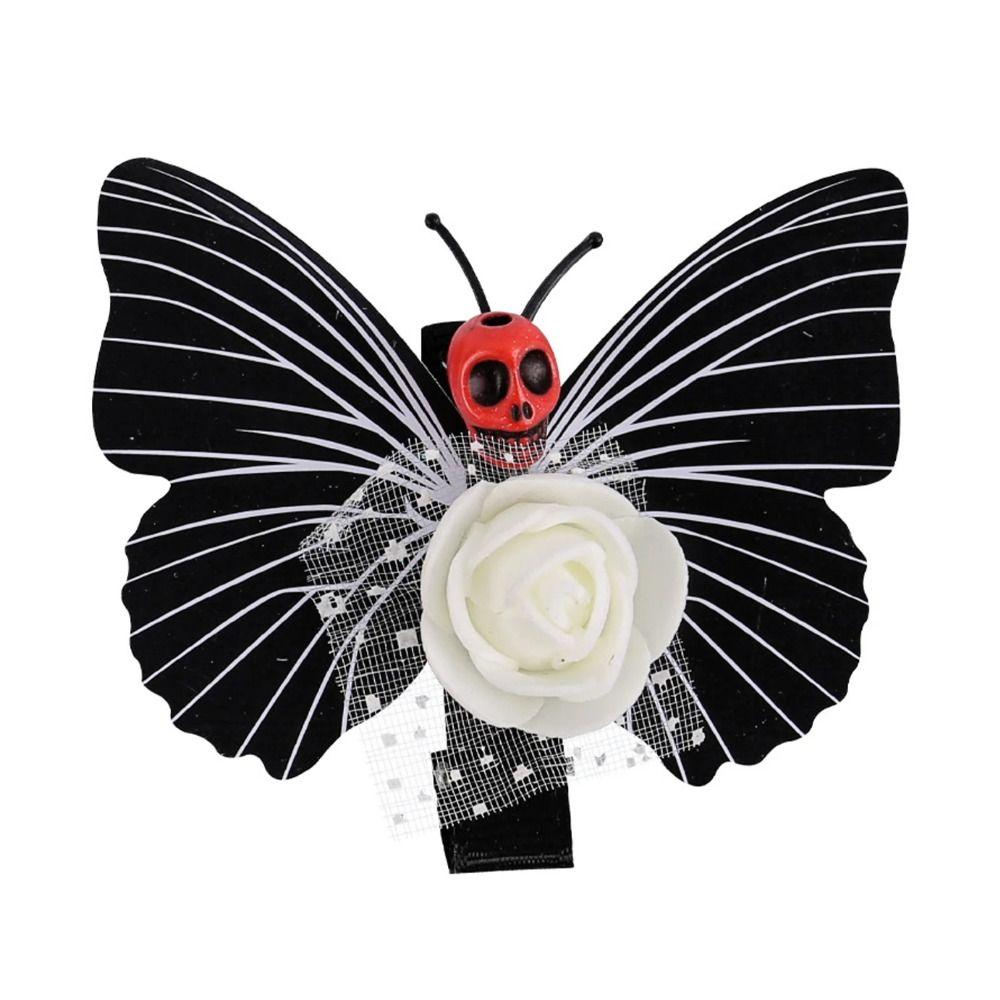 Gothic Halloween Hairpins Skull Ghost Women Headwear Funny Skeleton Butterfly Hair Clip Girls