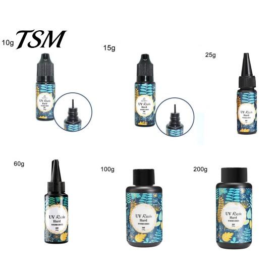 Resin Hard 1Bottle 10/15/25/60/100/200g Glue Transparent Reusable UV Lightweight Jewelry for Female