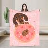 Cartoon Dackel Hund Decke Fleece Herbst/Winter Atmungsaktiv Warm Überwurfdecken für Bettwäsche Outdoor Teppich Stück