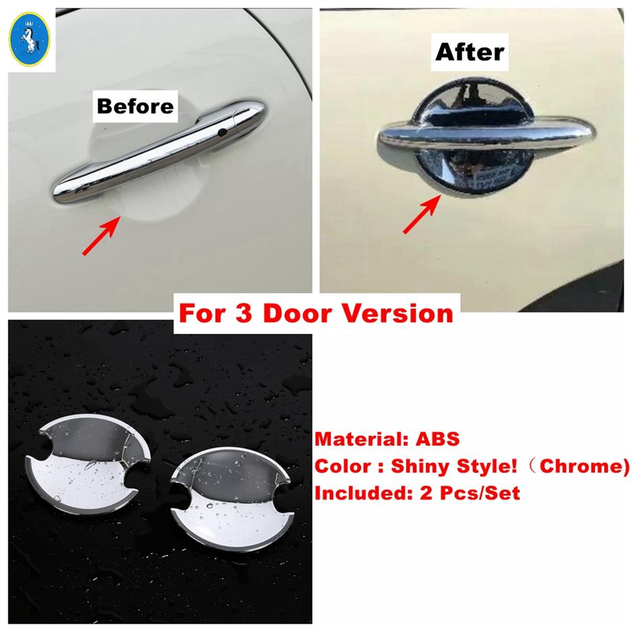 Chrome / Carbon Fiber Look Rearview Mirror / Rear Window Wiper / Door Bowl Cover Trim For Mini Cooper S F55 F56 F57 2014 -