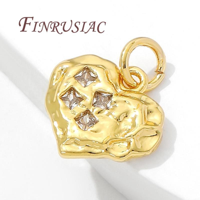 18K Gold Plated Hearts Pendants For Jewelry,Necklace Accessories,DIY Jewelry Making Supplies,Charms For Earrings Findings