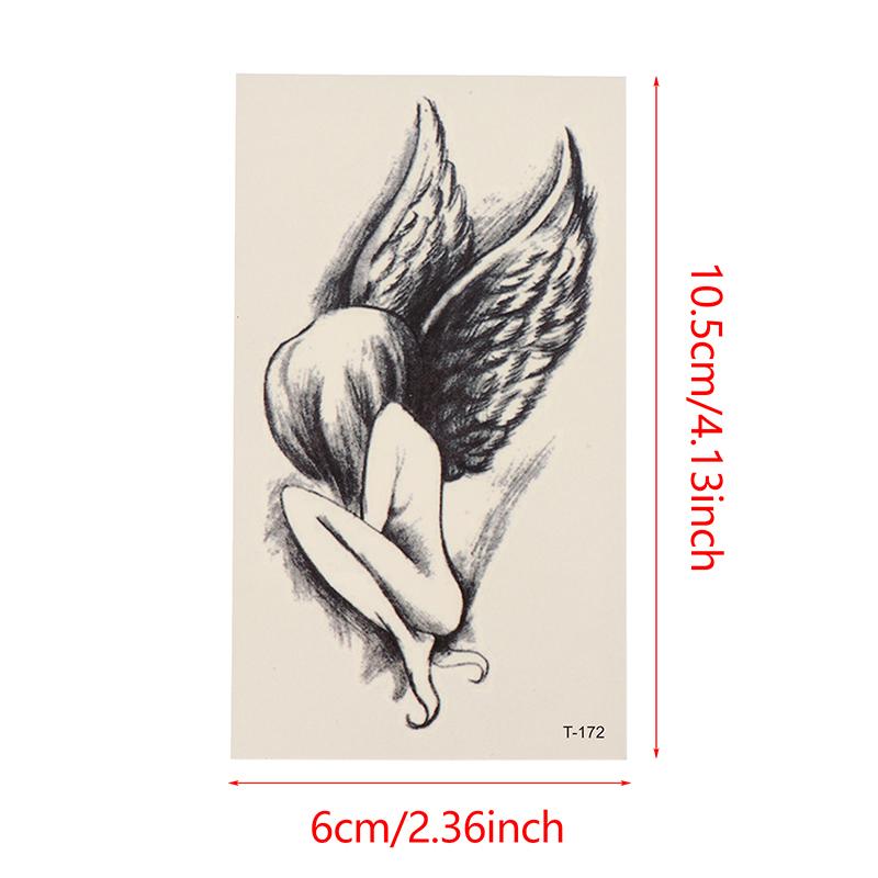 

1Pcs Waterproof Semi-Permanent Tattoos Little Angel Tattoo Designs For Neck Hand Finger Women s Men s Temporary Tattoo Lasts