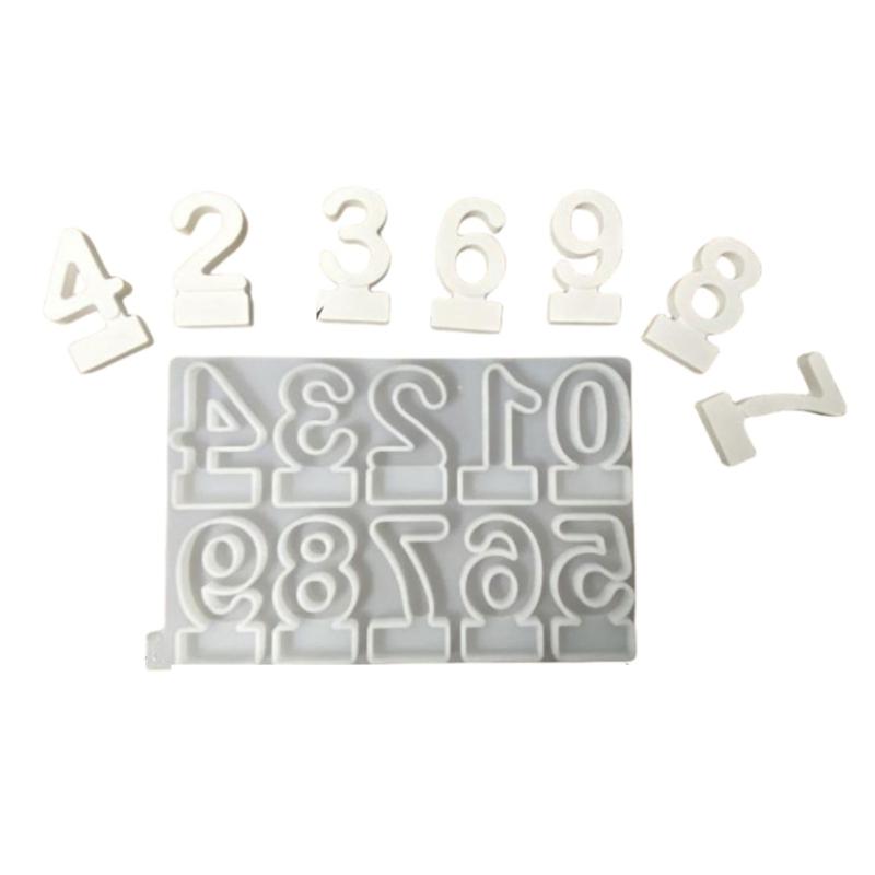 Number Candle Holder Resins Mould Candlesticks Silicone Molds Castings Mould DIY Concrete Epoxy Resins Molds Decorations