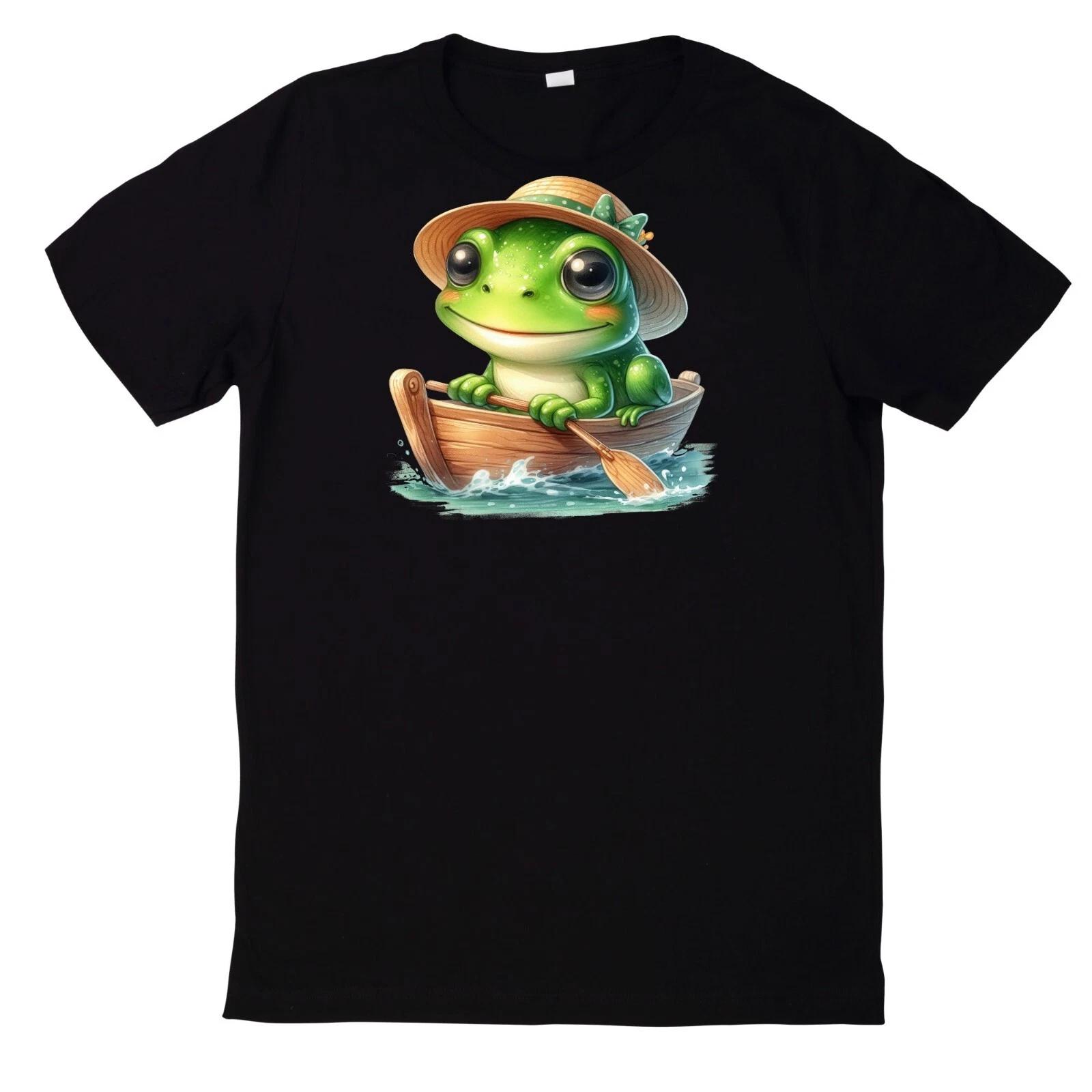 T-Shirt Lustiger und süßer Frosch Motiv Baumwolle M