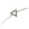 Les Trésors De Lily [N3377] - White 'Triangle' Silver Bracelet (rhodium-plated)