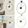 Clock Simple Mute Iron Single Decorative for Home Decor Restaurant Living Room Classroom Farmhouse