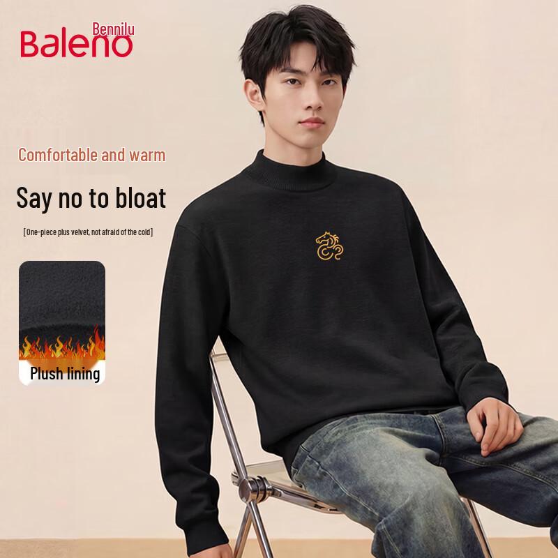 Baleno Men s Warm Half-Turtleneck Knit Sweater L