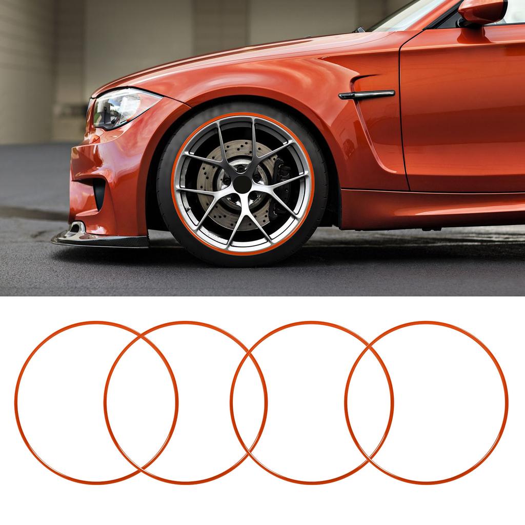 4PCS 20 Inch Wheel Rim Protector ABS Scratch Proof Self Adhesive Wheel Rim Protection Guard Universa