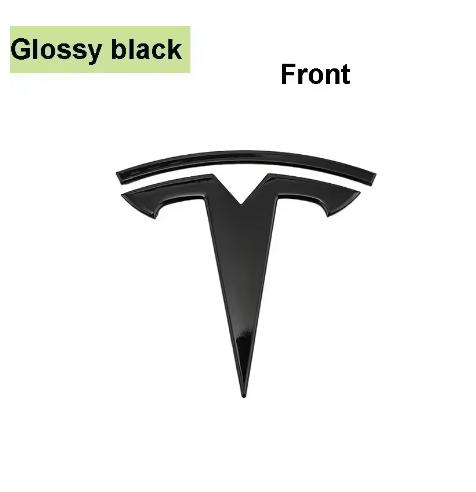 1 szt. ABS dla Tesla Model 3 Model Y Samochód Przednia Pokrywa Maski Logo Emblemat Naklejka Stylizacja Nadwozie Samochodu Tylna Klapa Bagażnika Odznaka Akcesoria