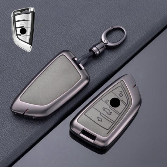 Zinc Alloy Leather Car Key Fob Case Cover Bag For BMW 1 2 3 4 5 X1 X2 X3 X4 X5