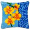 Flowers Plants Series Latch Hook Kit Butterfly Handmade Embroidery Pillow 3d Segment Embroidery Pillow Wool Handcraft Supplies 