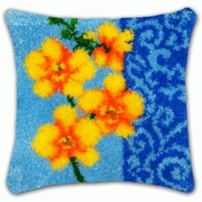 Flowers Plants Series Latch Hook Kit Butterfly Handmade Embroidery Pillow 3d Segment Embroidery Pillow Wool Handcraft Supplies 