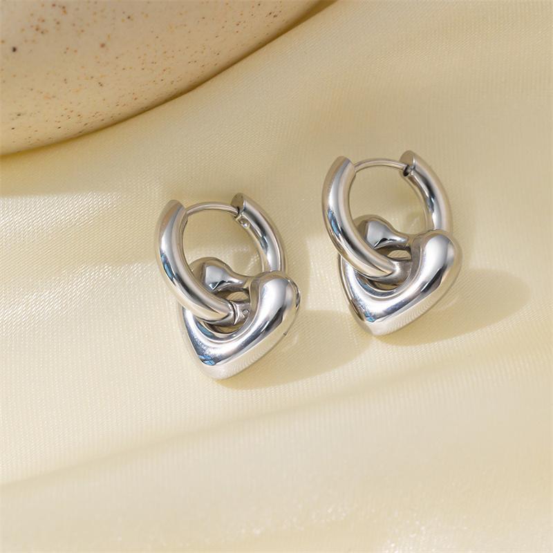 Hollow Heart Earrings For Women Stainless Steel Gold  Color Heart Earring Luxury Wedding Couple Jewelry Gifts Wholesale