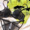 Summer Color Lace Underwear Set Sexy Thin Cup Breathable Bras Women Hollow Panties Set Female Deep V Push Up Brassiere Lingerie