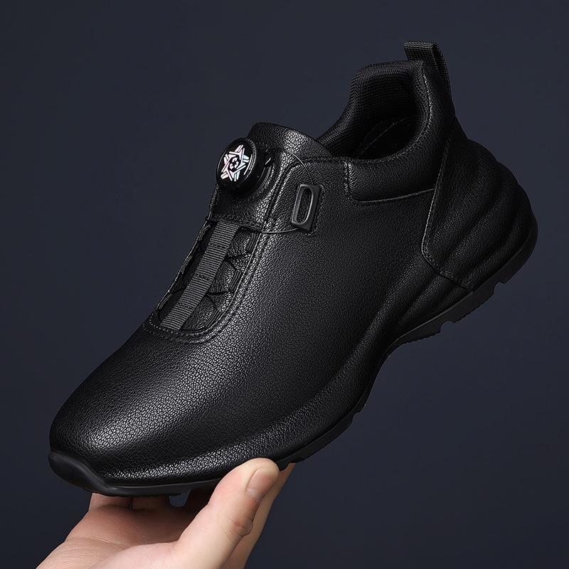 

Мужские повседневные кроссовки из натуральной кожи с увеличением роста - Модные, универсальные туфли для папы Осень 2025 40