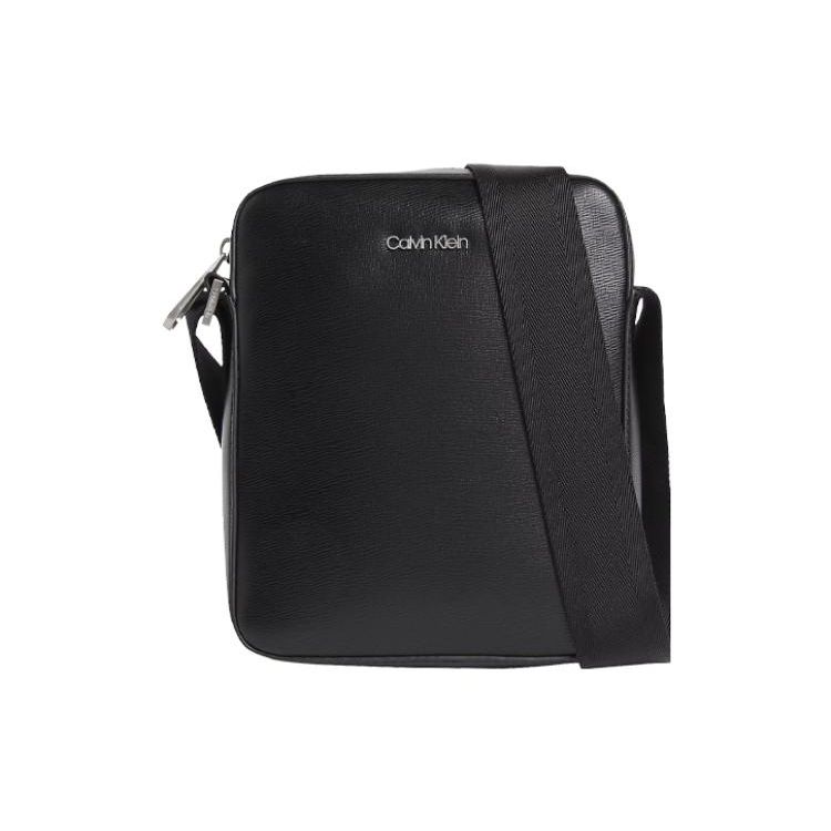 Calvin Klein Silver Letter Logo Zipper Messenger Bag Men bags Black K50K507312-BAX Black