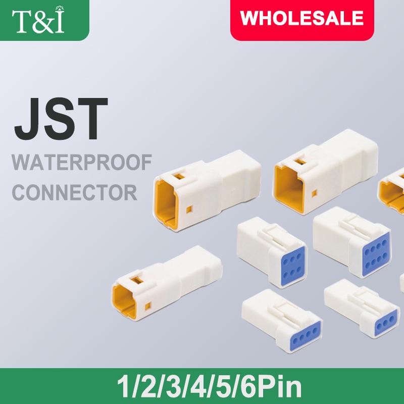 2 3 4 6 8-poliger JST Automobil-Wasserdichter Kabelsteckverbinder Buchse Stecker Stossverbinder für Benz BMW