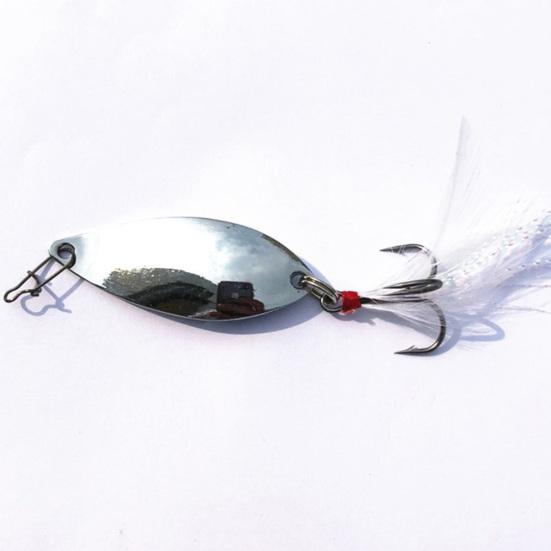 4.5cm Metal Mini Fishing Artificial Spoon Lure Wobbler Fish Swim Bait Tackle