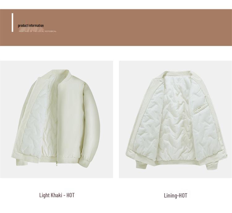 Vielseitige Baumwolljacke mit Baseballkragen für Herren - Gepolstert, warm und bequem für Herbst und Winter