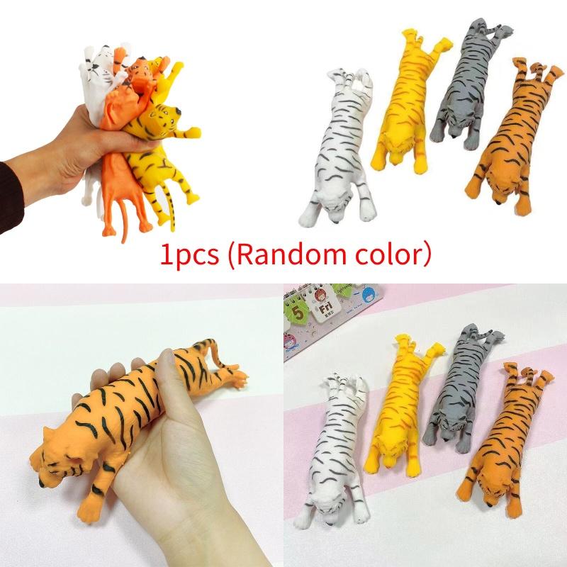 Tpr Slow Rebound Deformation Tiger Pinch Toy For Stress Relief And Fun Children And Youth Ages 3-35
