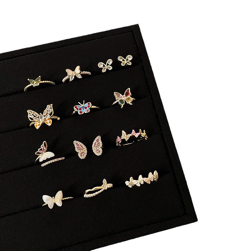 Exquisite Colorful Butterfly Open Ring Collection for Women: Unique, Fashionable, Versatile Finger Rings