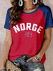Summer Women's Men's NORGE Norway Print Round Neck Short Sleeve T-Shirt Graphic Tee Soccer Jersey Plus Size Sport T-Shirt Tops