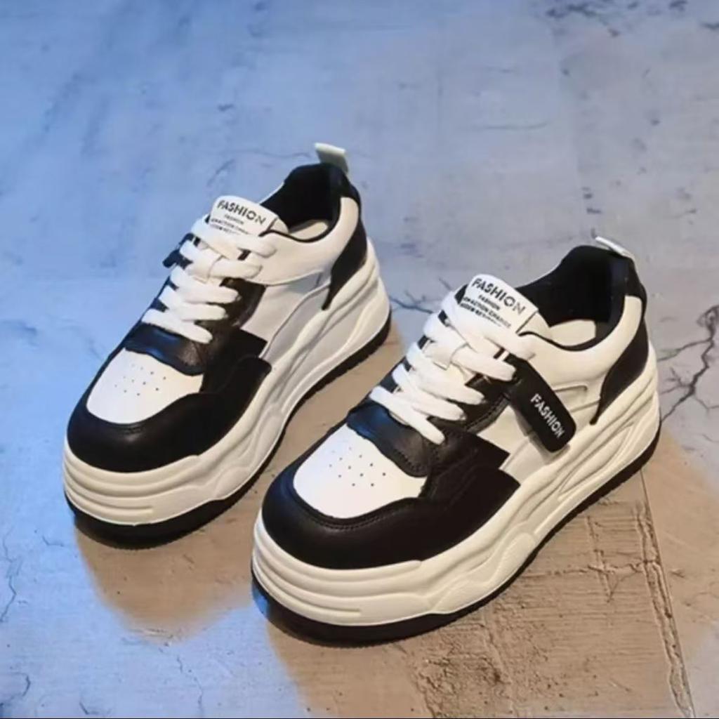 Spring new little white shoes women's spring and summer sports versatile dad shoes casual height-increasing board shoes panda