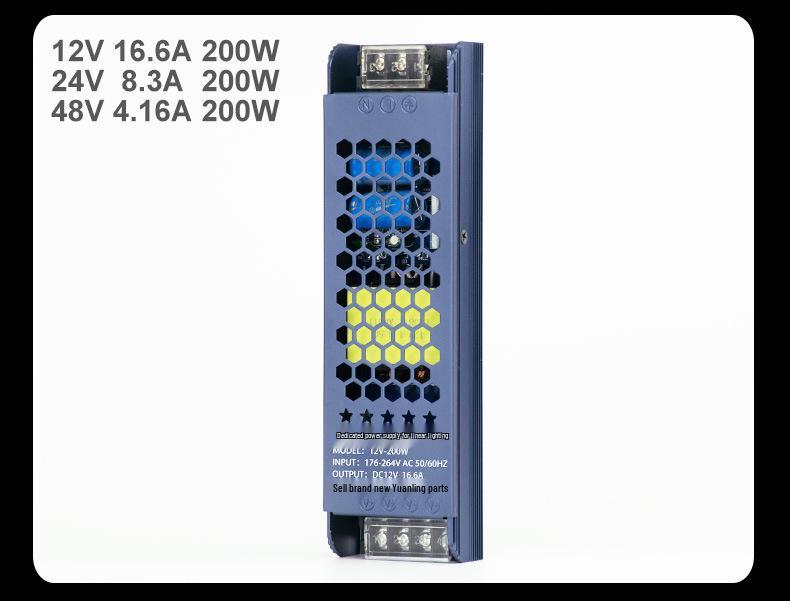 Schwarzes King Kong LED Netzteil Transformator 220V auf 12V/24V/48V, 60W-400W