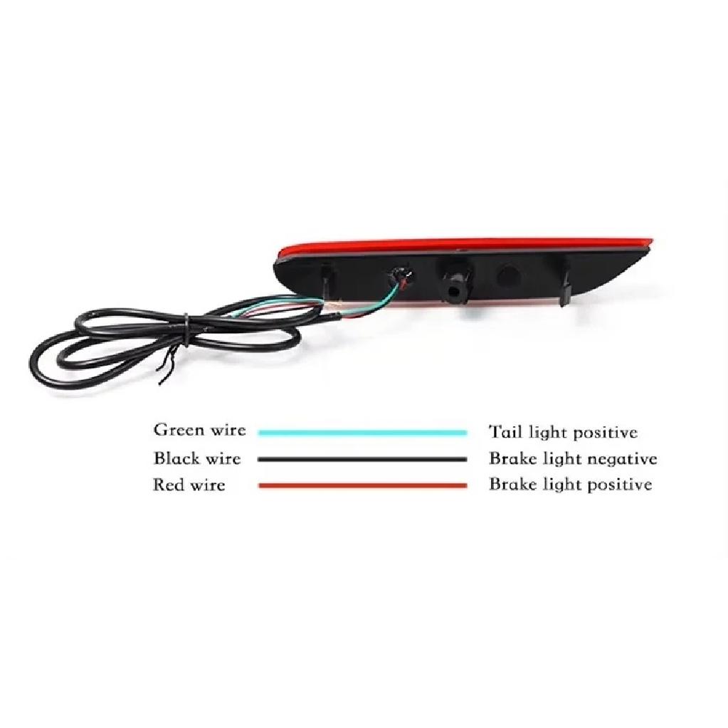 LED Rear Bumper Lights for Nissan Altima Rogue Sport QASHIQAI Infiniti Q50 Q70 Reflector Tail Brake Lamp Driving Light