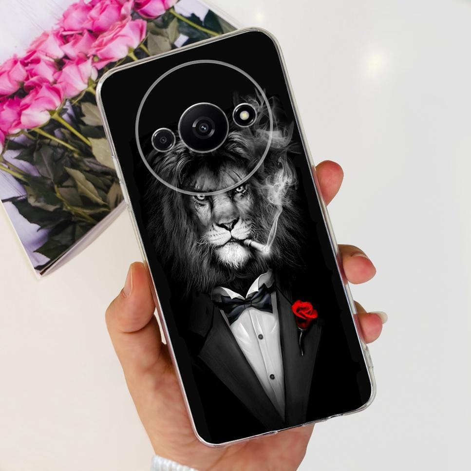 For Xiaomi Redmi A3 4G Case Fashion Girl Cartoon Print Soft Silicone Back Cover For Redmi A3 6.71" Shockproof Phone Case Funda