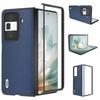 For Honor Magic Vs3 5G Case Genuine Cow Leather Coated Hard PC Phone Cover