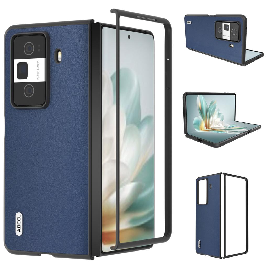 For Honor Magic Vs3 5G Case Genuine Cow Leather Coated Hard PC Phone Cover
