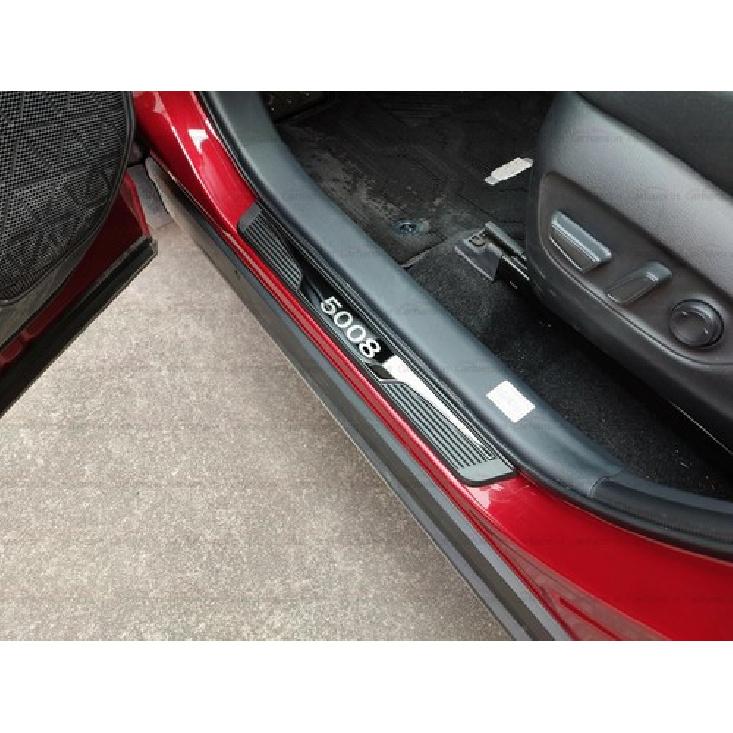 For Peugeot 5008 Car Accessories Protector Door Sill Scuff Plate Sticker Trim 20