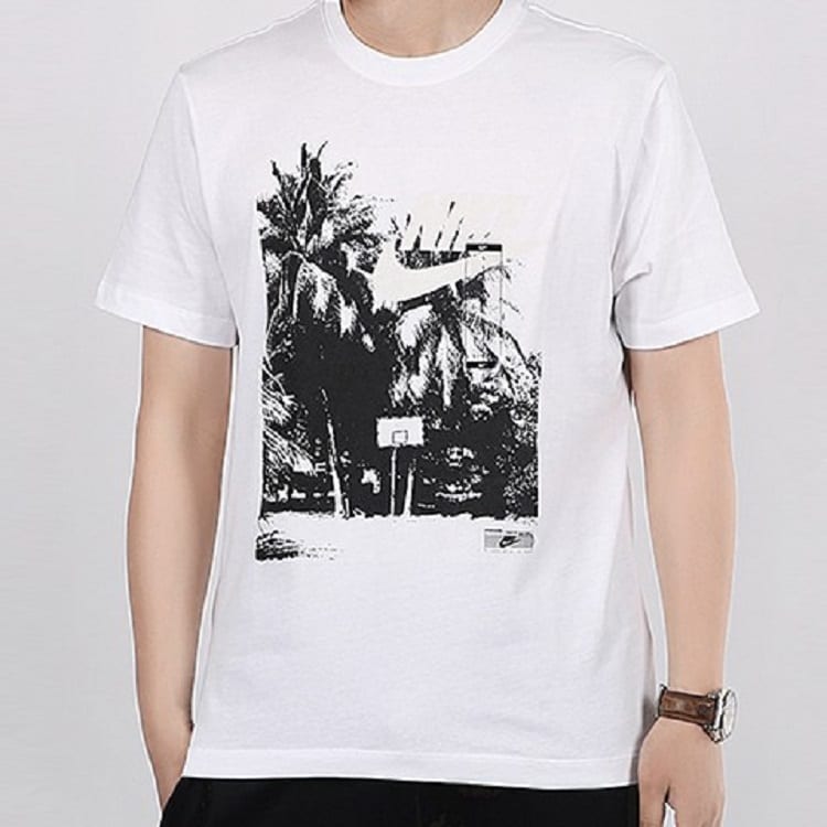 Nike T Shirts Men's Crew Neck Moderate Straight Fit CD1295-100