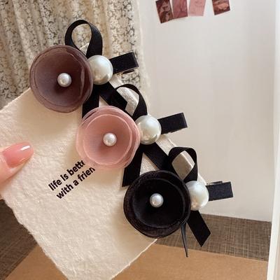 Koreanische Neuankömmlinge: Luxuriöse Perlen-Haarnadel mit Blumenspitze für Damen, Hohe Qualität