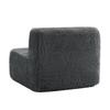 Aviana Armless Sofa W/Pillow Plush Fabric-Grey