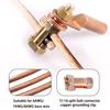 Split Bolt Connector High Strength Copper Grounding Clamps for Completing Ground Bonding to Bare Wires TJ-16 (6 PCS)