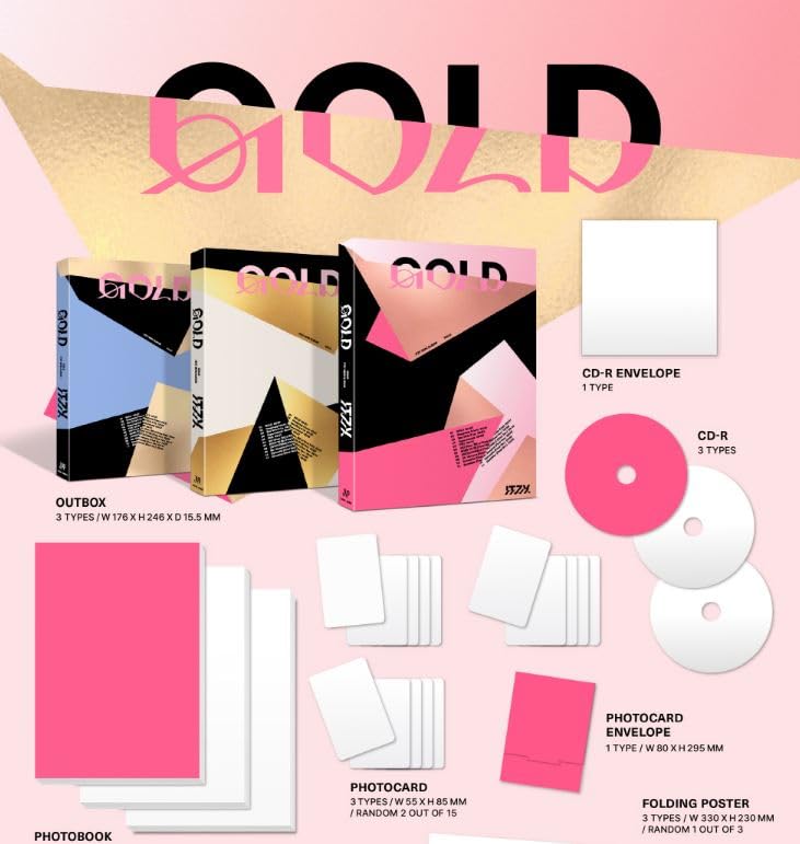 ITZY - [ GOLD ] (STANDARD VER.) Korean Edition (Set of 3)