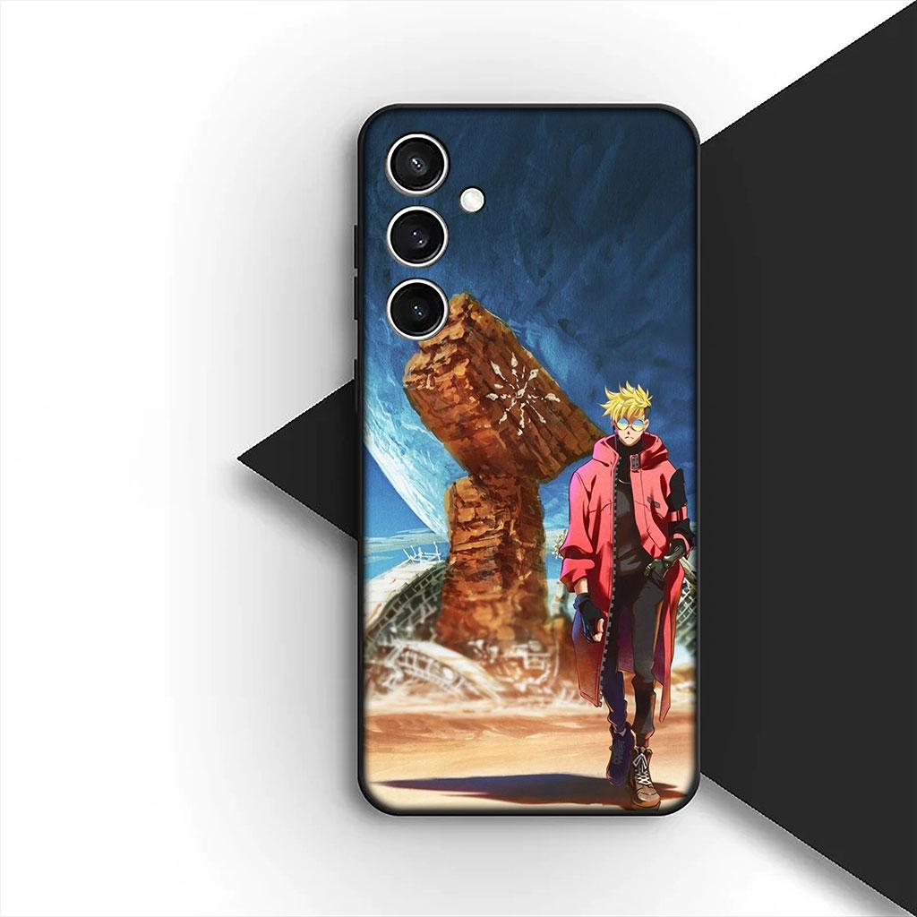 Handyhülle für Samsung Galaxy S25 S24 S23 FE Ultra Plus S7 Edge S25+ S23+ A56 5G Funda Hülle Weiche Hülle Trigun Stampede