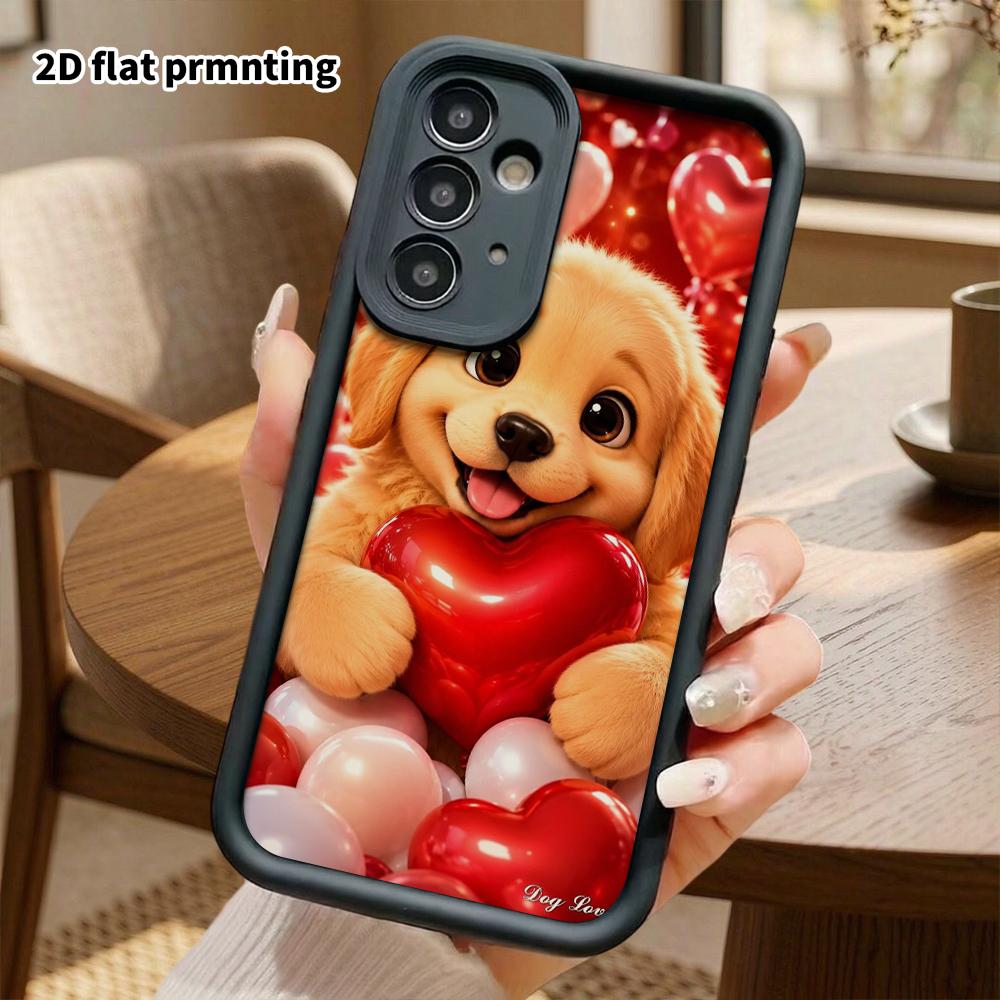 Phone Case: 2D Flat Samsung Galaxy A34 A35 M05 M06 S20 S22 S21 FE Plus 5G Gradient Protective Case, Red Heart Balloon, Christmas and Halloween Gift