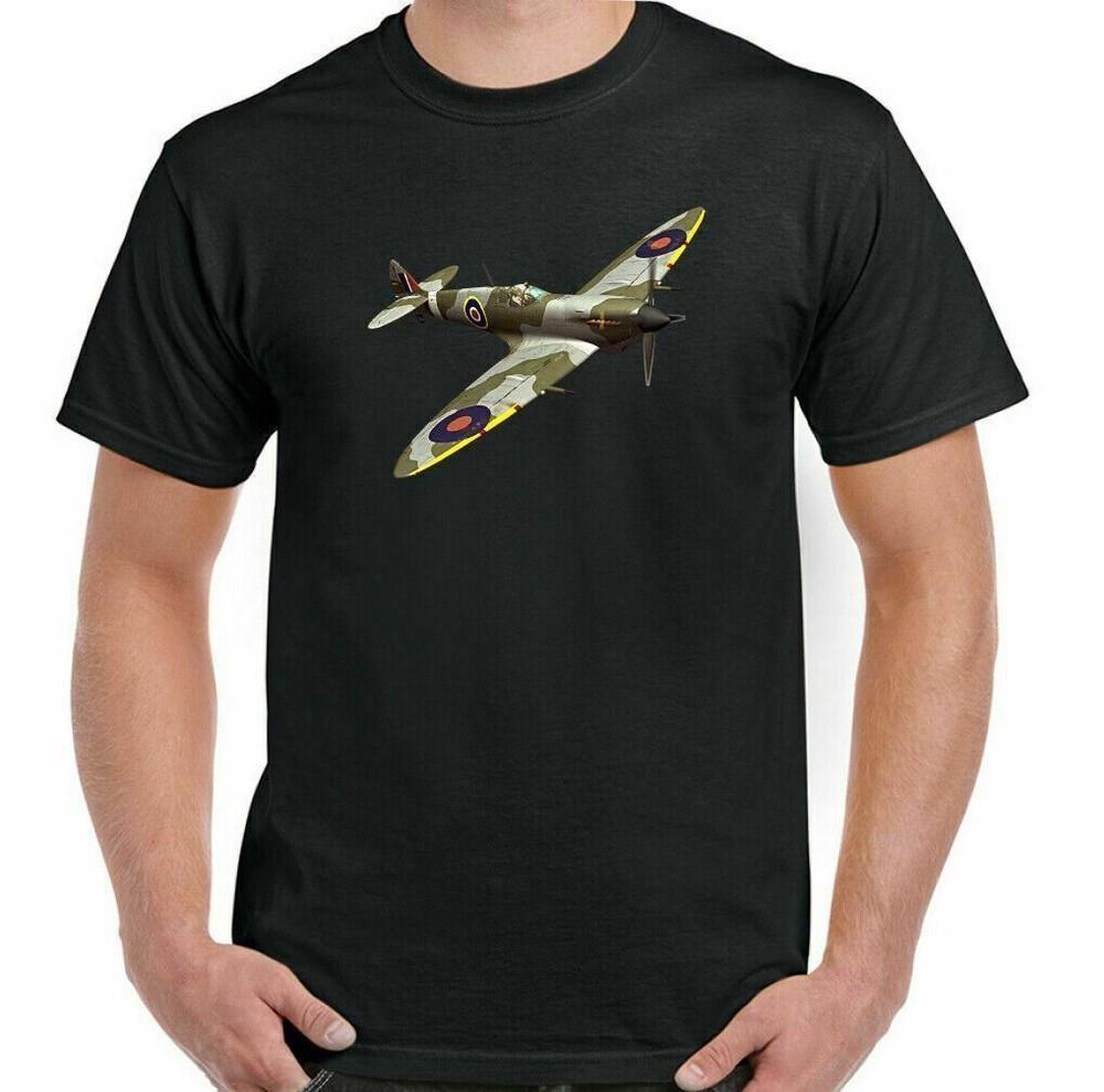 SPITFIRE T-SHIRT Supermarine WWII Battle of Britain RAF Tee Top British Fighter Unisex T-Shirt XXXXL