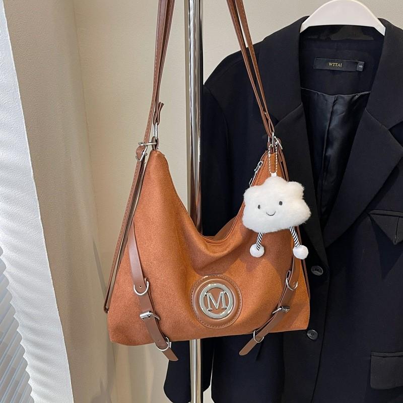 Fashionable Casual Commuter Tote Bag For Women Durable Suede Texture Backpack