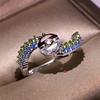 New Creative Rose Gold Two-Tone Elf Ball Zircon Ring For Women Wedding Party Engagement Jewelry Gift