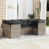 VidaXL Garden Lounge Set with Cushions 6 Pcs, Patio Sofas, Patio Furniture Set, Outdoor Furniture, Grey 3249951