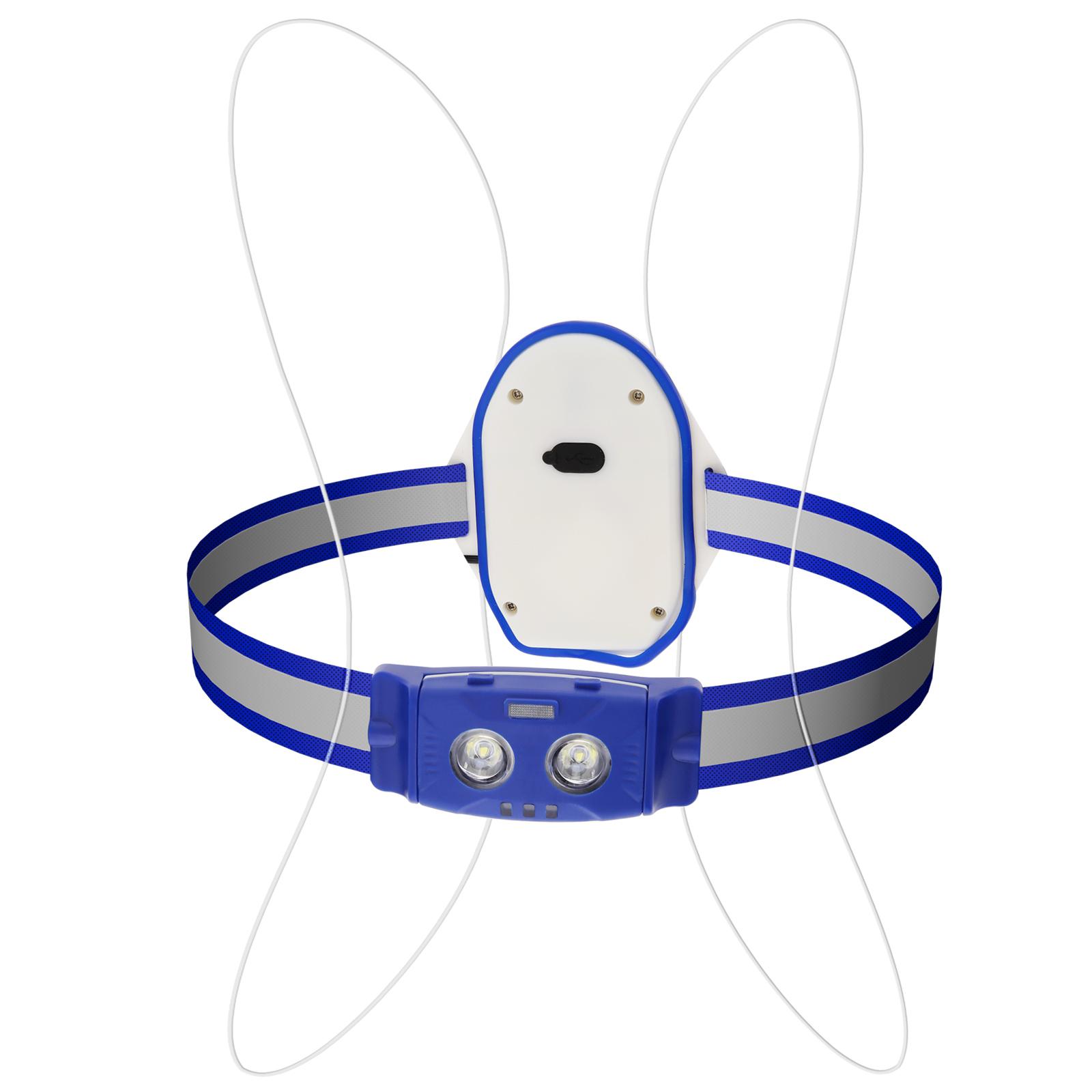 

Безопасность Три режима света Перезаряжаемый светодиодный светоотражающий жилет-фонарь для бега, ходьбы, езды на велосипеде с 7 цветами синий