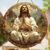 Jesus Prayer Metal Wall Poster 8x8 Inch, Orthodox Home Gift, Christian Graduation Decor