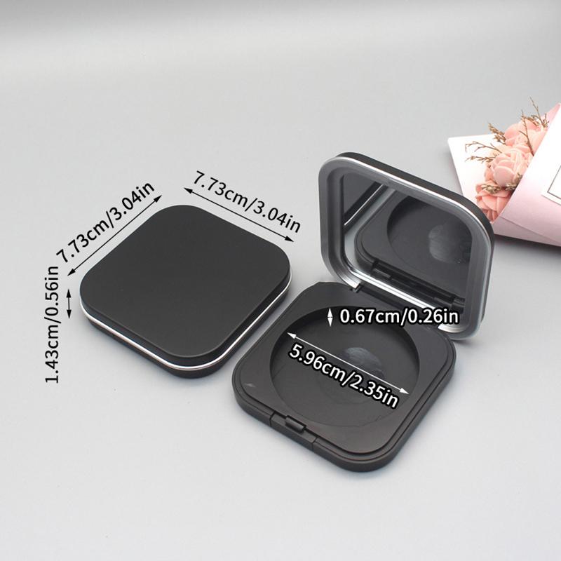 Leere magnetische Kosmetik-Palette Halterbox mit Spiegel Runde Gitter 60 mm Platte Lidschatten Rouge Lippenstift DIY Puder Make-up Box