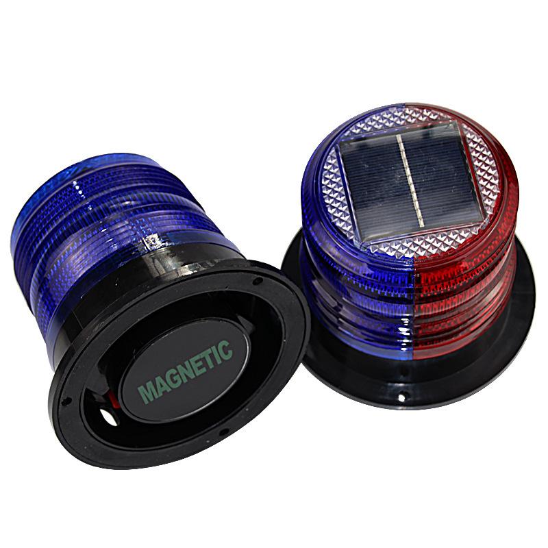 Magnetic Mount LED Solar Strobe Light for Car Roof & Traffic Barriers